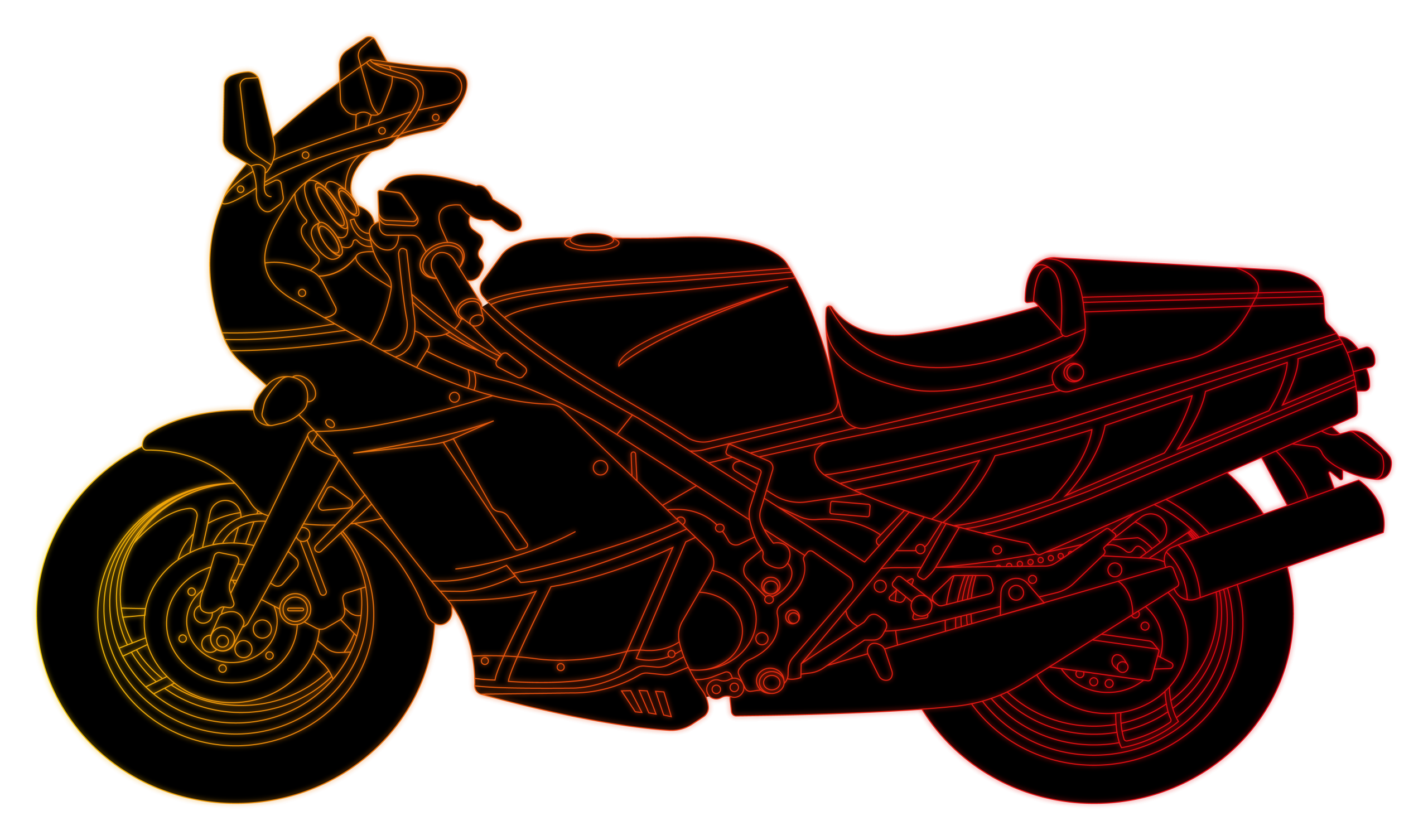 Glowing Lines_Bike_Gradient_1 Bike outline